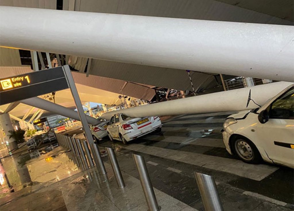 Roof Collapse at New Delhi Airport’s Terminal 1 Claims One Life, Injures Eight