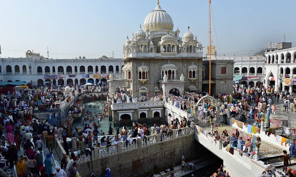 Indian Sikh Pilgrims Gather at Gurdwara Punja Sahib for Maharaja Ranjit Singh’s 185th Death Anniversary