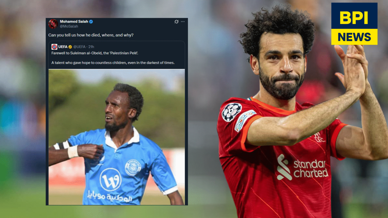 Mohamed Salah Criticises UEFA Over Tribute to Palestinian Footballer Suleiman al-Obeid