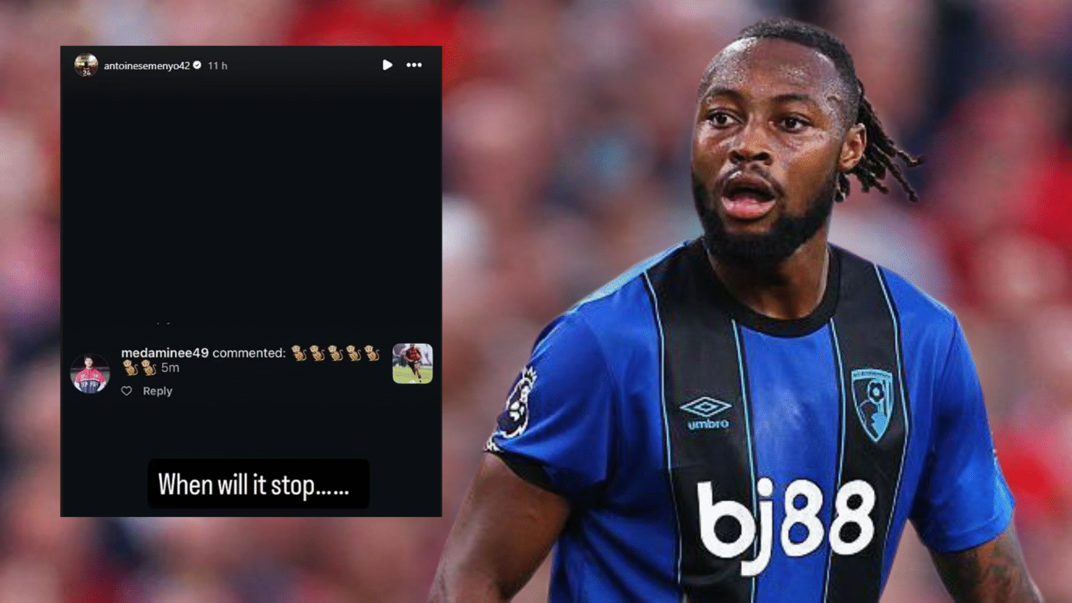 Semenyo posts ‘when will it stop’ after fresh racist abuse online