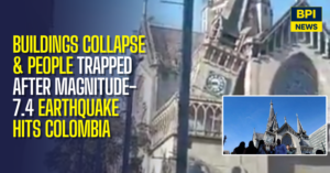 Buildings Collapse And People Trapped After Magnitude-7.4 Earthquake Strikes Colombia